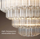 Glass Crystal Chandelier Pendant Light for Living Room Dining Bedroom Ceiling Lamp by Ljojo