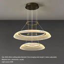 Ljojo Modern Acrylic Multi-layer Chandelier LED Pendant Light for Living Room and Bedroom