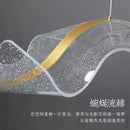 Modern Wave LED Pendant Lights for Living Room Bar | Ljojo Golden Chandelier Hanging Light