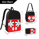 Ljojo Mickey Mouse Kids Backpack Lunch Box Pencil Boxes Set for Preschool School Bag
