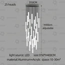 LED Long Line Chandelier Modern Staircase Lamp for Home Decoration by Ljojo
