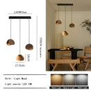 Industrial Minimalist Art Walnut Wood Clip LED Pendant Lights Chandelier for Home Decoration by Ljojo