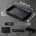Ljojo Melamine Black Dinner Plate Set - Thick Sushi Pans, Imitation Porcelain Tray