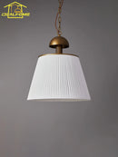 French Medieval Pendant Lights LED E27 Fabric Art Decorative Hanging Lamp for Kitchen Bedroom Study by Ljojo.