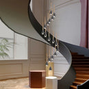 Ljojo LED Chandelier Pendant Lights for Staircase Living Room and Villa Exhibition Hall