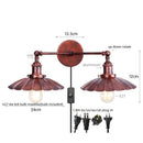 Ljojo Loft LED Wall Lights 2-heads Industrial Lamparas De Pared for Living Room