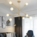 Ljojo Magic Bean Wrought Iron Chandelier - Modern Minimalist Nordic LED Lighting