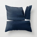 Blue Marble Geometric Cushion Cover 45x45cm for Home & Office Decor by Ljojo
