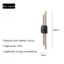Ljojo Marble Wall Lamp for Hotel Living Room Bedroom Decor