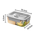 Ljojo Lunch Box Set: Leakproof, Microwave Safe, Divided, for Office Workers, Picnic, Camping