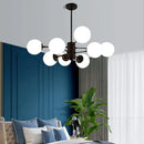 Ljojo Modern Luxurious Glass LED Chandelier - Nordic Style Indoor Lighting for Living Room, Bedroom