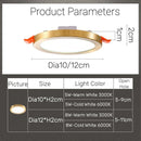 Ljojo LED Copper Ceiling Downlights: Ultra-Thin Round Panel Lamp for Kitchen, Bedroom, Stairway - 110V/220V