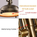 Industrial Chandelier Metal Pendant Light Fixture LED - American Retro Loft Kitchen Bar Decor Ljojo
