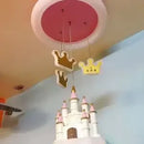 Pink Princess Castle Crown Girls' Room Pendant Light by Ljojo