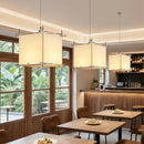 Retro Wabi Sabi LED Pendant Lights Handmade Cloth Hanging Lamp Linen Fabric for Ljojo