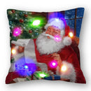 Christmas Santa LED Light Pillowcase for Home Decor, 45x45cm - Ljojo