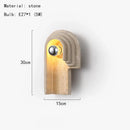 LED Wall Light Real Stone Indoor Bedroom Foyer Bathroom Mirror Novelty Lamp by Ljojo