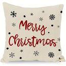 Ljojo Merry Christmas Winter Tree Snowflake Pillow Cover for Sofa Bedroom Car