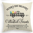 Easter Rabbit Eggs Design Linen Pillowcase - Ljojo Brings Spring Joy