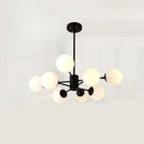 Nordic Glass LED Chandelier Modern Pendant Light for Living Room Kitchen Dining Room by Ljojo