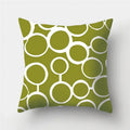 Army Green Geometric Printed Pillowcase by Ljojo for Living Room and Bedroom Decor
