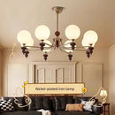 French Nickel Led Chandelier Living Room Wabi Sabi Wood Pendant Lights European Home Decor Hanging Lamp Luminarias Lighting - Ljojo