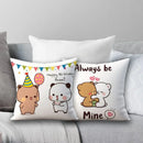 Ljojo 45x45 Cushion Cover, Cute Square Pillowcase, Birthday Wedding Gift