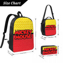 Ljojo Mickey Mouse Minnie School Bags Set for Kids with Lunch Box & Pen Bag
