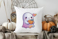 Cute Ghost Pumpkin Halloween Pillow Cover by Ljojo - Sofa Bedroom Car Decor