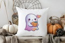 Cute Ghost Pumpkin Halloween Pillow Cover by Ljojo - Sofa Bedroom Car Decor