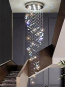 K9 Crystal Staircase Light Long Chandelier for Living Room by Ljojo