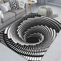 Ljojo 3D Optical Illusion Entrance Carpet: Trippy Living Room Rug for Hallway, Bedroom, Bathroom