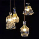 Nordic Minimalist Glass LED Pendant Lights by Ljojo - Clear Antique Bottles Chandelier