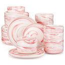 Ljojo 18/36-Piece Ceramic Dinnerware Set for 6/12, Plates, Bowls, Tableware