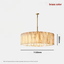 Ljojo Luxury Onyx Stone Chandelier Pendant Lights for Villa Loft Living Room House Decor