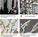 Ljojo Luxury Gold Crystal Wall Lamp for Living Room Bedroom Kitchen Stairs