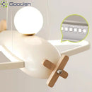 Nordic Airplane LED Pendant Light Cute Cartoon Chandelier for Home Decor by Ljojo