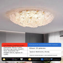 Ljojo Luxury French Glass Lotus Leaf Designer Light for Master Bedroom