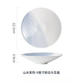 Ljojo Matte Black Western Food Plate Pasta Noodles Bowl Shallow Dish Set