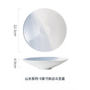 Ljojo Matte Black Western Food Plate Pasta Noodles Bowl Shallow Dish Set