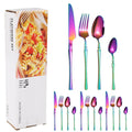 Ljojo 16-Piece Stainless Steel Tableware Set for Restaurants, Hotels, and Homes