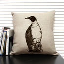 Animal Penguin Cushion Cover 45x45, Ljojo Brand - Cute & Funny Decorative Pillowcase