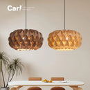 Retro Wooden Art Lamp: Japanese Bedroom Ceiling Wooden Pendant Light by Ljojo