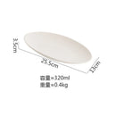 Ljojo Matte Striped Oval Ceramic Fish Plate for Molecular Cuisine Tableware