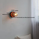 Ljojo LED Wall Lamp Pull Chain Switch Wood Stair Lighting Mirror Light