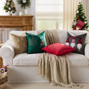 Christmas Embroidered Pillowcase Cojines with Tree Elk Design by Ljojo