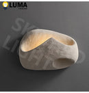 Ljojo Wabi Sabi Style Cement Wall Lamp Japanese Creative LED Light for Art Hotel Bedroom
