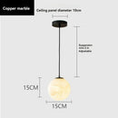 Modern Natural Marble Chandelier Sphere Creative Copper Lighting by Ljojo