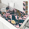 Ljojo Leopard Kitchen Drying Mat - Quick Dry Antiskid Tableware Mat