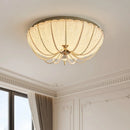 French Medieval Pearl Bedroom Crystal Ceiling Lamp Dimmable Romantic Lights by Ljojo
